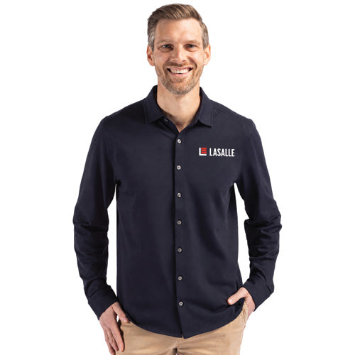 Men's Cutter & Buck Tri-Blend Soft Pique Button Down