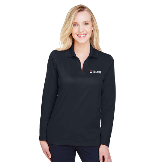 Women's CrownLux Performance Plaited Long Sleeve Polo