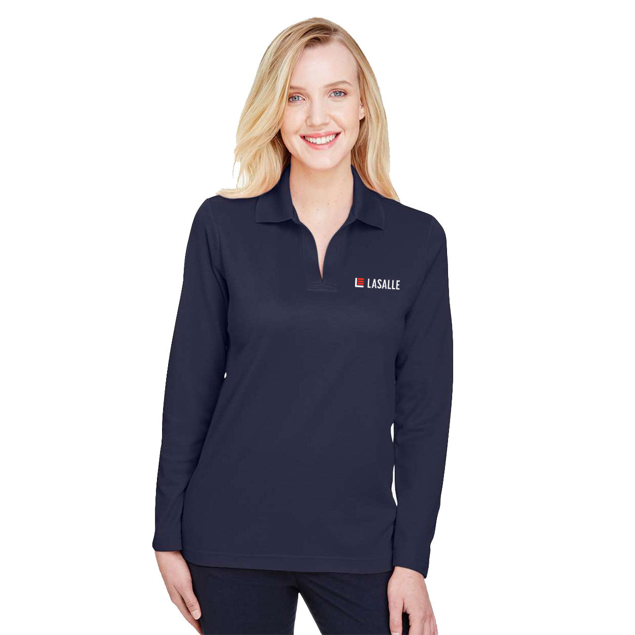 Women's CrownLux Performance Plaited Long Sleeve Polo