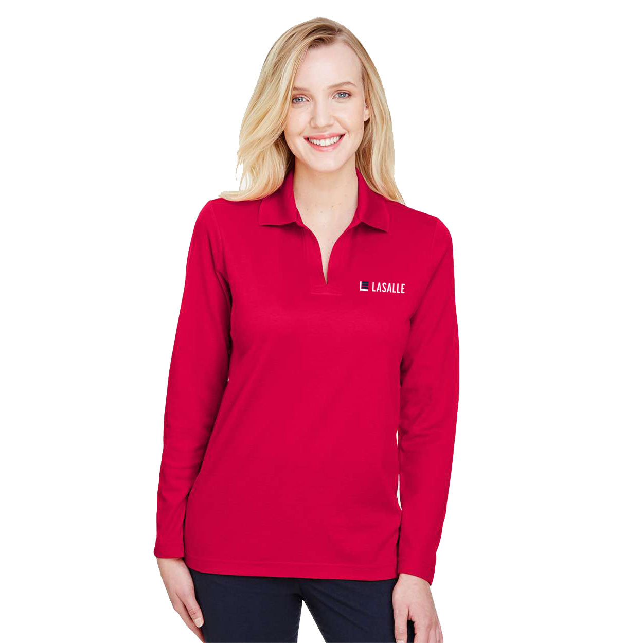 Women's CrownLux Performance Plaited Long Sleeve Polo
