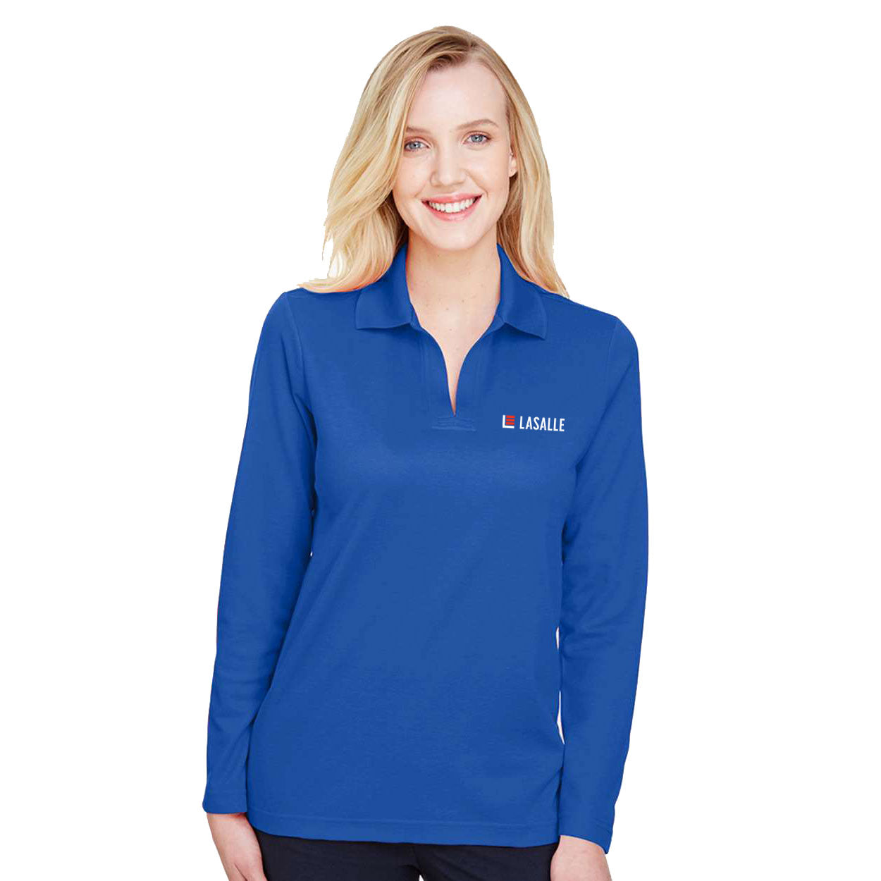 Women's CrownLux Performance Plaited Long Sleeve Polo