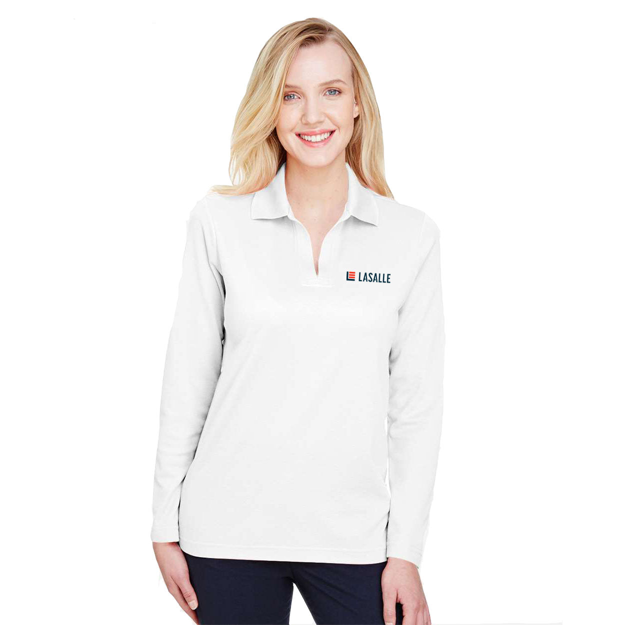 Women's CrownLux Performance Plaited Long Sleeve Polo