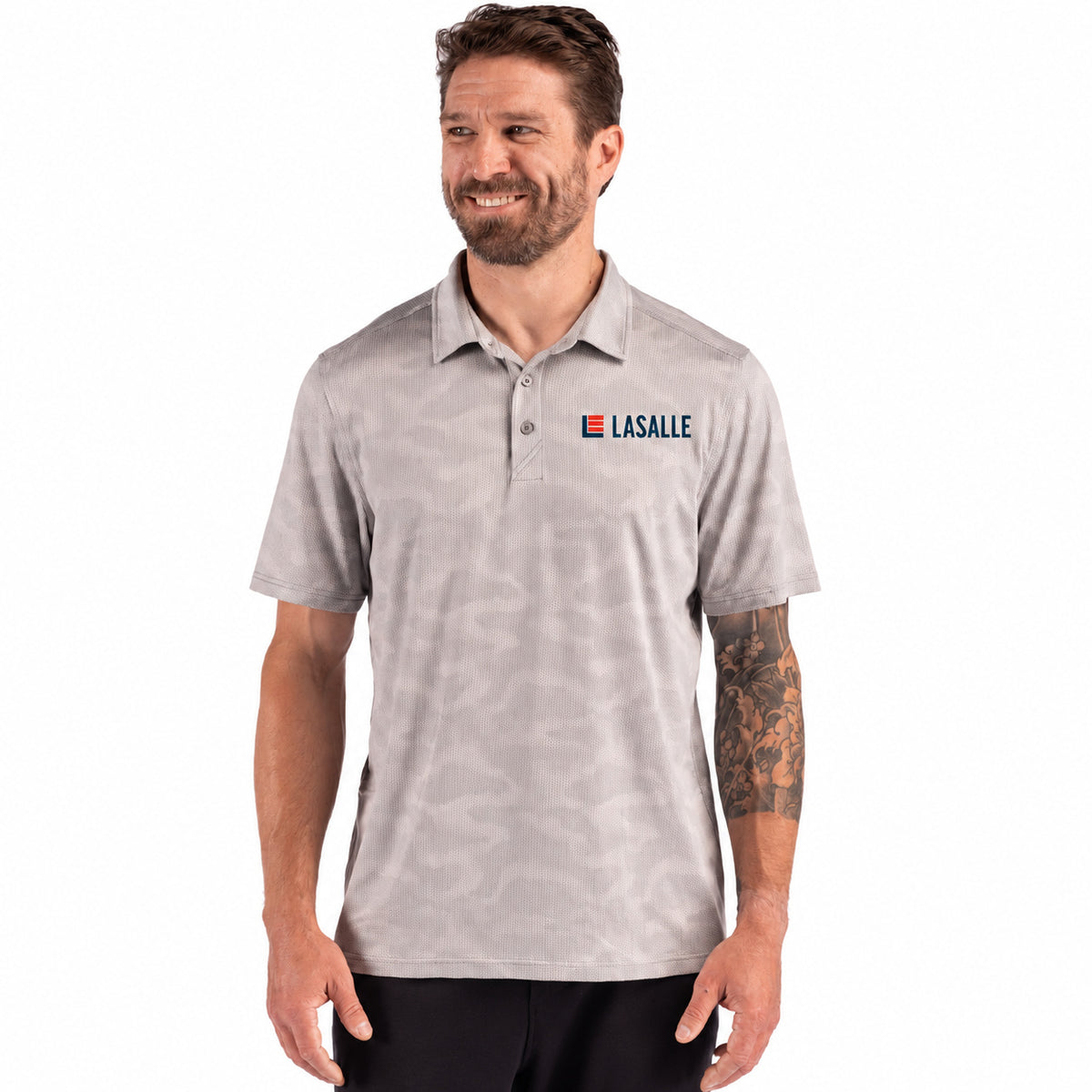 Men's Coastline Double Peached Camo Print Polo