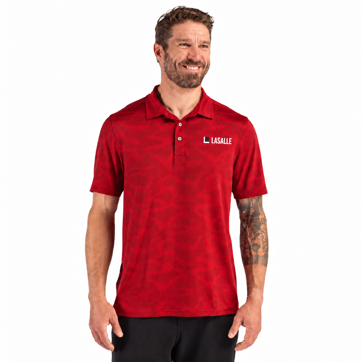 Men's Coastline Double Peached Camo Print Polo