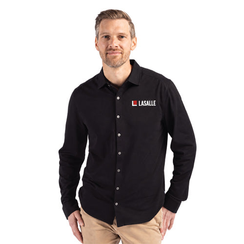 Men's Cutter & Buck Tri-Blend Soft Pique Button Down